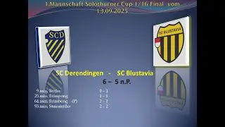 1.Mannschaft Solothurner Cup 1/16 Final SC Derendingen - SC Blustavia