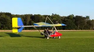 Taking off from the turf farm in my phantom ultralight