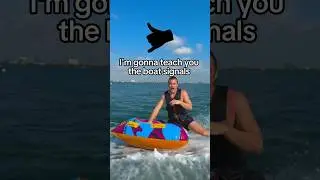 Learn the Boating Hand Signals to give the Driver when you&rsquo;re tubing! #tubing #boat #watersports