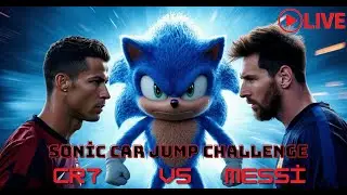 Cristiano Ronaldo vs Lionel Messi - SONİC Car Jump Challenge - BeamNG.drive #beamng