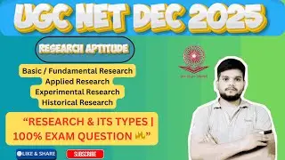 Research Types Explained with MCQs | Crack UGC NET 2025