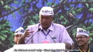 Fr. Michael Addressing AAP Rally in Panaji, Goa