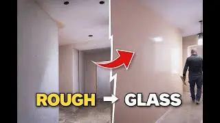 Watch these walls go from rough to SMOOTH as glass! 💎✨👌 #plastering  #skimming #simonplastering