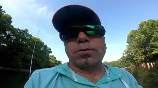 Sunset Kayak Fishing Above Nice Mill Dam