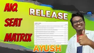 AIQ SEAT MATRIX|TN AYUSH| RELEASED|#ayush#counselling#ayushcollege#college#seatmatrix#aaccc#medical