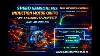 Speed Sensorless Induction Motor Control Using Extended Kalman Filter | MATLAB Simulink