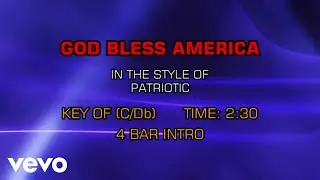 Standard, Patriotic - God Bless America (Karaoke)