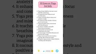International Yoga Day | 10 Lines On YogaIn English | 10 Lines On Yoga Day, Essay OnYoga Day #yoga