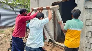 Reinforcement Of cement door Installation _Renovation cement Door