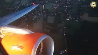 STEEP A320ceo dusk Takeoff with CHAINSAW CFM56 Engine-ROOAAAAR [AirClips]