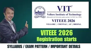 VITEEE 2026 Application open | How to apply | Exam pattern | syllabus | important dates |