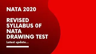 Nata Drawing Test syllabus | Tamil | Revised Syllabus | Nata Entrance Exam 2020 | New Online mode