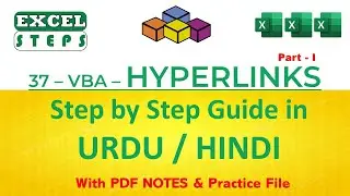 37.1 – Excel VBA Code to Add Hyperlinks | Hyperlinks Parameters | Automation | #ExcelSteps