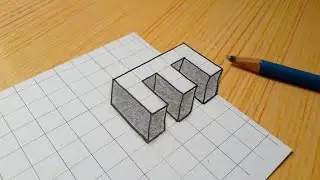 Easy 3d Drawing Letter E / How To Draw Capital Alphabet For Beginners #shorts