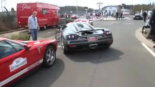 Koenigsegg CCXR hypercar in matt black at N&uuml;rburgring Nordschleife WOW