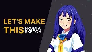 How to make a Anime girl from your sketch using Animart.ai? // Skywaylab