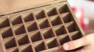 Wooden box for essential oil storage