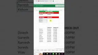 How Find Late Entry Early exit using Filter Function in Excel