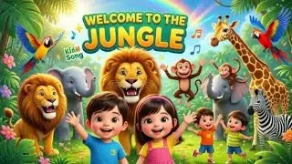 Welcome to the Jungle 🦁 | Animal Songs for Kids | Jungle Animals Nursery Rhyme#kidsrhymes #cartoon 