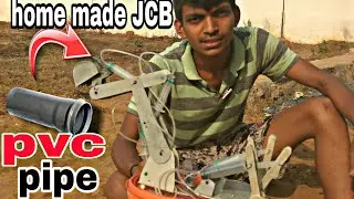 make a jcb out of PVC pipe/use of waste material/ sj adventure