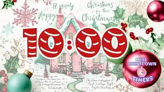10 Minute Christmas Chill Countdown Timer with relaxing music, Winter Theme