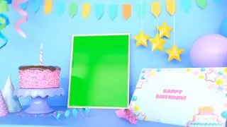 Happy birthday green screen video || green screen frames || Animated green screen video