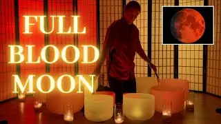 FULL BLOOD MOON SOUND BATH: Corn Moon in Pisces | Meditation Music for Reflection and Letting Go