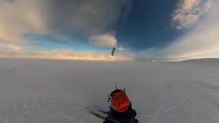 Snowkiting Hardangervidda in 2 m/s 01.01.2026