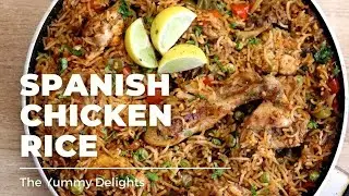 spanish chicken rice recipe (one-pan) | Easy chicken and rice (Stovetop) | One-pot dinner recipe