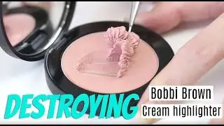 THE MAKEUP BREAKUP - Can you re-press a cream product? Destroying Bobbi Brown Pink Opal Highlight