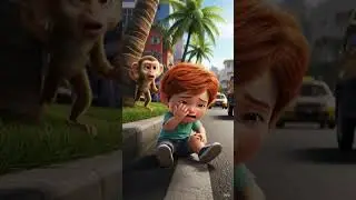 Baby monkey Rio looking for emotional story #ai #cartoon #shorts 😭😭