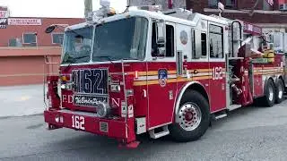 FDNY Tower Ladder 162 responding to an Odor of Gas.