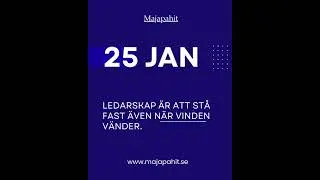 Ledarskap &auml;r att st&aring; fast &auml;ven n&auml;r vinden v&auml;nder.
