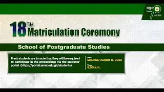 18TH MATRICULATION, UMaT SPS