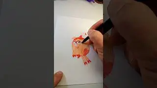 Как рисовать Нюшу из Смешариков.#art#рисуемсмалышами#felt-tip pen#нюша#rosa#rosariki#pinky#смешарики