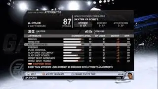 NHL 11 Two Way Forward Build Attributes (87 Overall) (Best Build IMO)