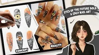 👁️ Eyes of the Future: Bold & Edgy Nail Art 👁️