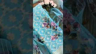 Organza Beauty with Floral Charm ✨ Unstitched Suit Set | Bishwa Mega Maart Goraya #unstitchedsuits