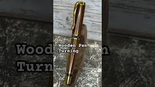 Turning wood into an elegant ballpoint pen #woodworking #asmr #diy #satisfying #penturning #lathe