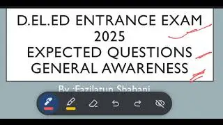 D.el.ed Entrance Exam 2025 | Expected Q&A General Awareness| DIET Manipur 2025