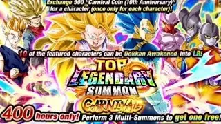 10th Anniversary TOP LEGENDARY SUMMON CARNIVAL Part 1 Banner Summons #2 | Dokkan Battle