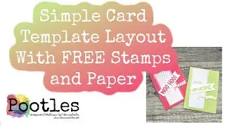 Simple Card Template Layout With FREE Stamps and Paper