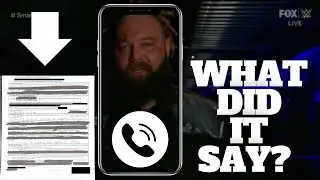 Bray Wyatt&rsquo;s Secret Number FORM on WWE Smackdown! What Did It Say?