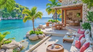 Coastal Cliffside Lounge with Ocean View 🌊 Relaxing Jazz & Nature Ambience for Deep Focus & Chill
