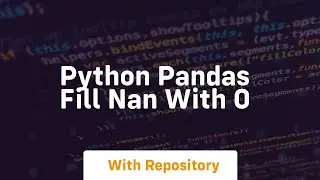 python pandas fill nan with 0
