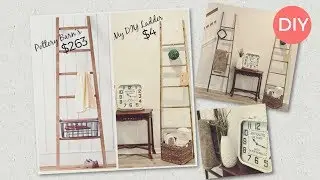 Pottery Barn Inspired Blanket Ladder DIY