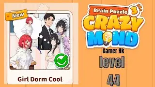 Brain puzzle 3 crazy mind level 44 Girl Dorm Cool Walkthrough Solution 