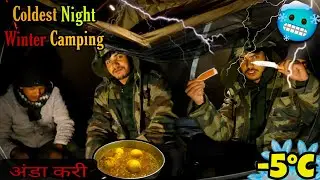 Coldest Night Winter Camping & Cooking|| Uttrakhand Winter Camping|@CampingWithGamers