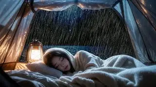 Sleeping in a Cozy Tent While It Rains 🌧️ | Calm Camping Sounds