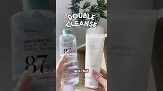 Learn how to double cleanse like a pro. 😉💕 #doublecleanse #oilcleanser #micellarwater #kbeauty